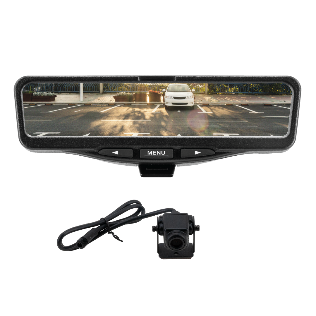 9” Full View Universal Mount Mirror Monitor and AHD Camera for