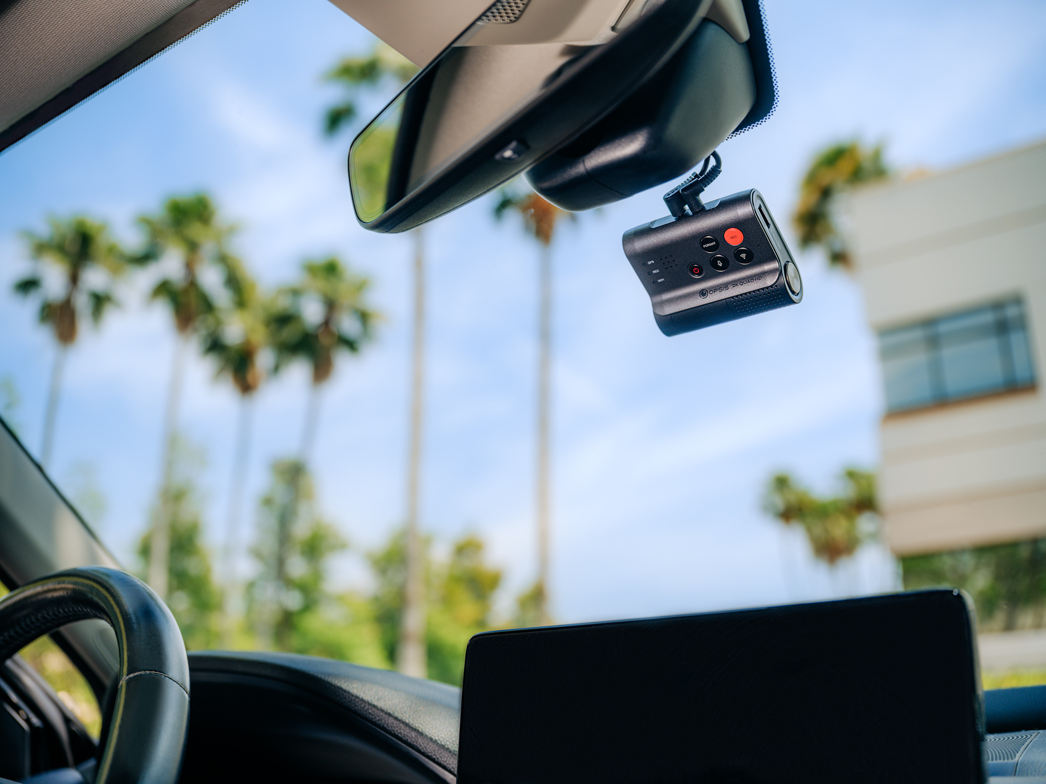 2K QHD Front Dash Cam with ADAS, 32 GB SD Card, Full HD Rear