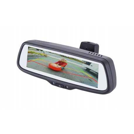 7.3" Factory Mount Mirror Monitor with 3 Video Inputs, 3 Triggers and Adjustable Parking Lines