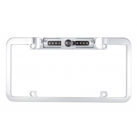 1/4" CMOS Full Frame License Plate Camera with Chrome Metal Finish - USA size