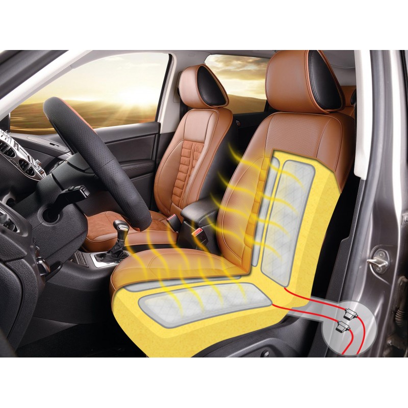 Universal 9 x 18 Carbon Fiber Dual Temp Seat Heater Kit
