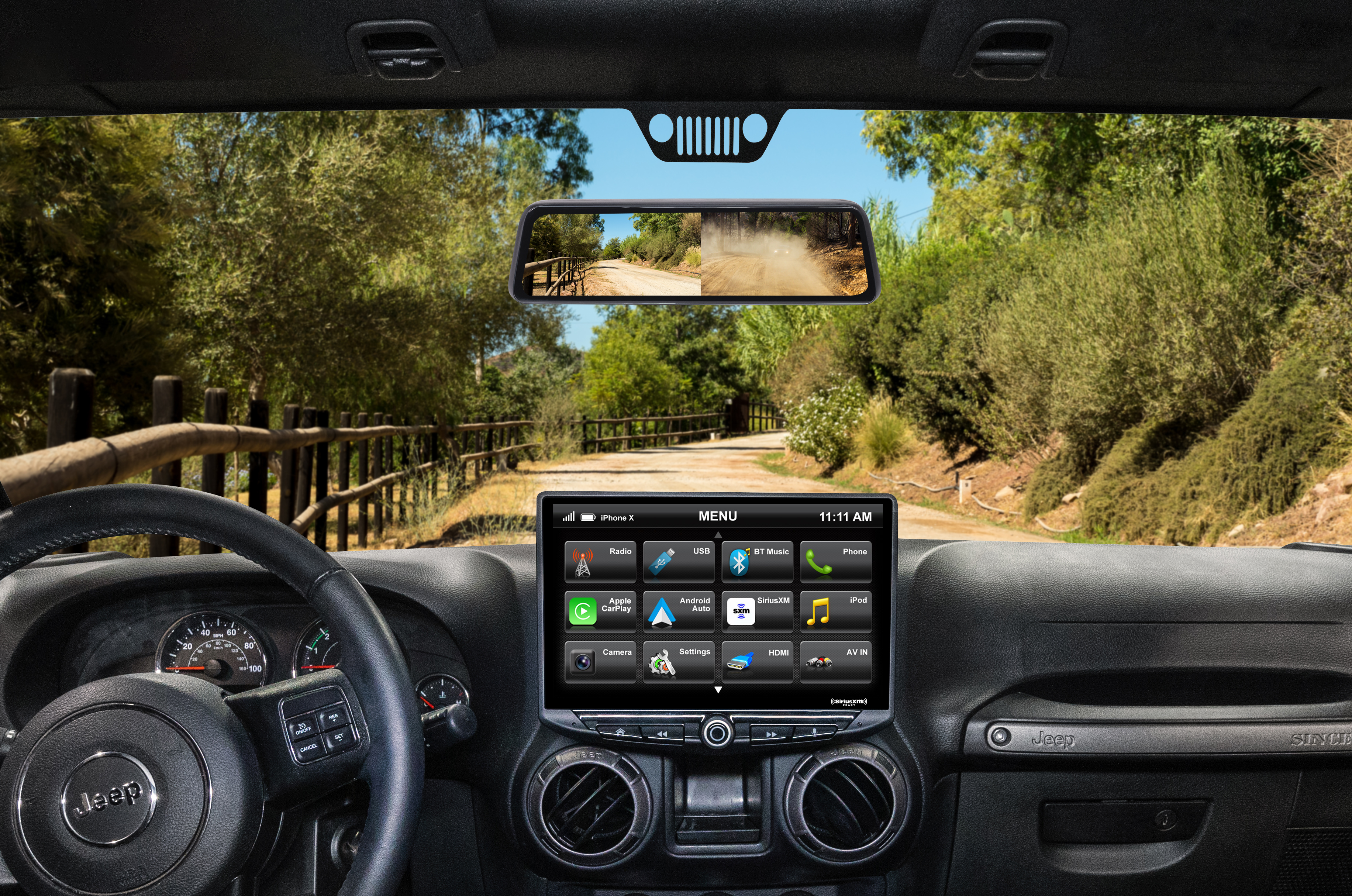 CLEAR-VIEW HD DVR MIRROR KIT FOR JEEP WRANGLER AND GLADIATOR - EchoMaster