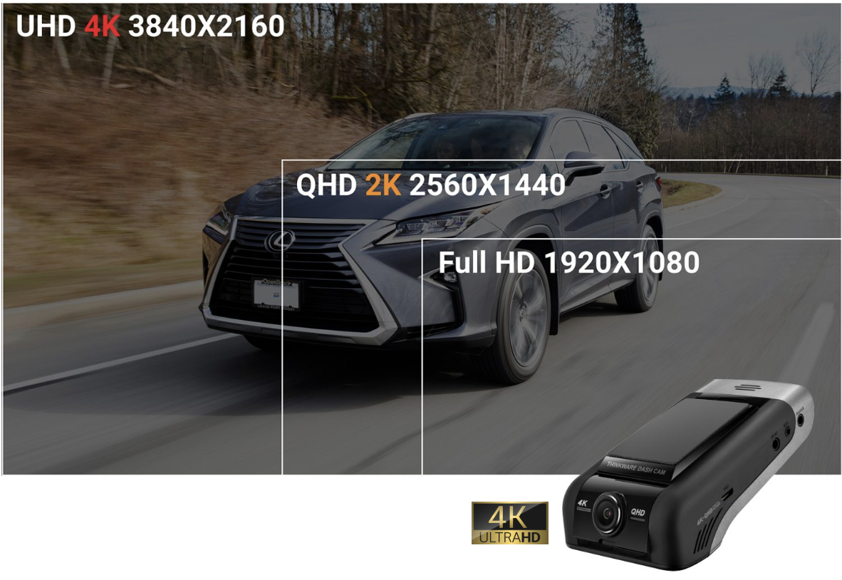 Thinkware U1000 4K UHD Front & 2K QHD Rear Camera Bundle